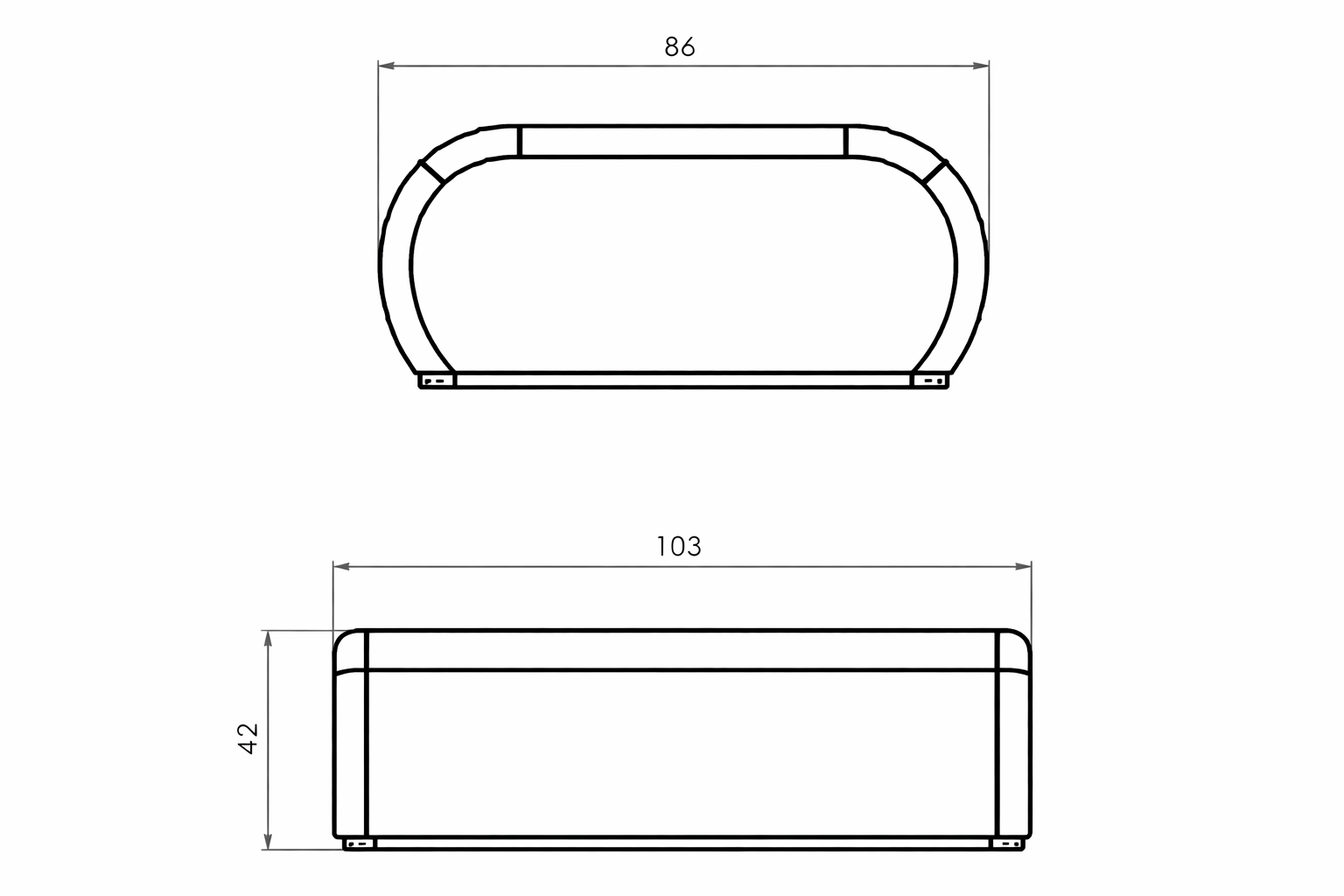 Imagen de las dimensiones principales del producto